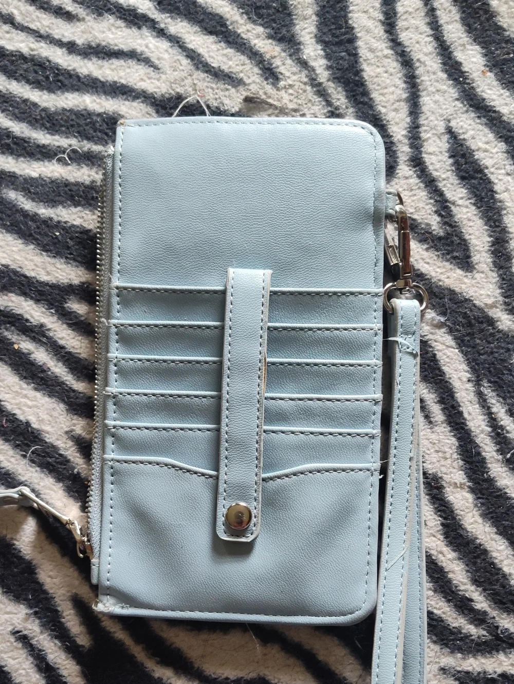 Steve Madden Light Blue Wristlet Phone Wallet
